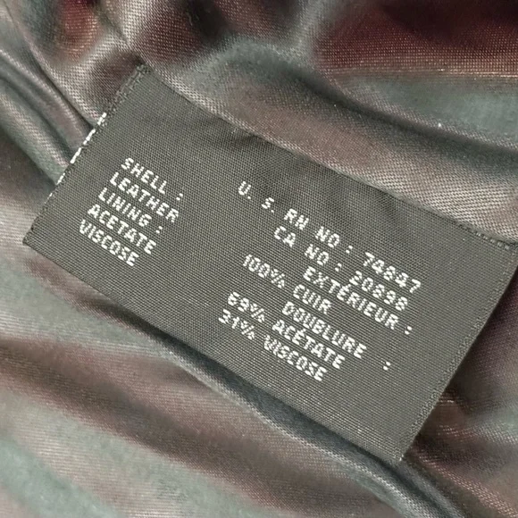 Andrew Marc New York soft black leather Racer Moto Jacket Snap Collar Size S - Picture 7 of 7